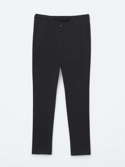 Lacivert Düz Modern Fit Örme Takım Elbise