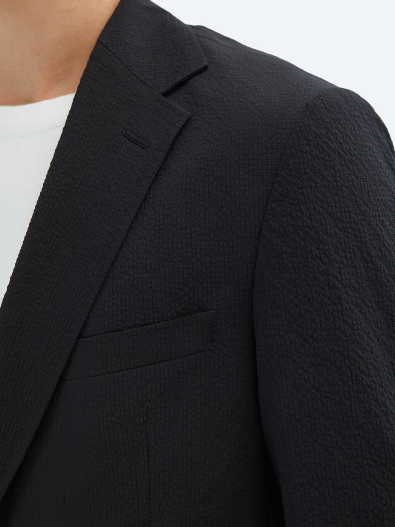 Siyah Desenli Modern Fit Takım Elbise