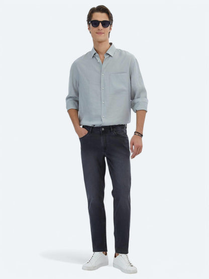 Antrasit Slim Fit Denim Pamuk Karışımlı Pantolon