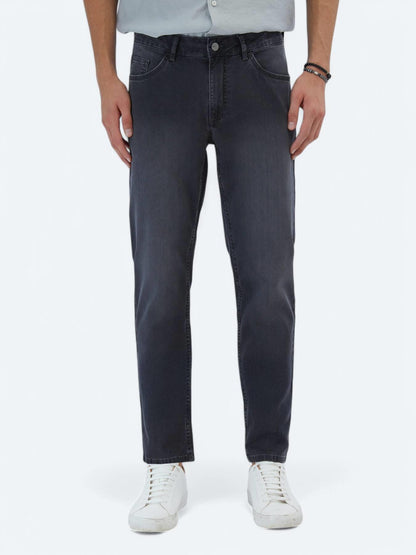 Antrasit Slim Fit Denim Pamuk Karışımlı Pantolon