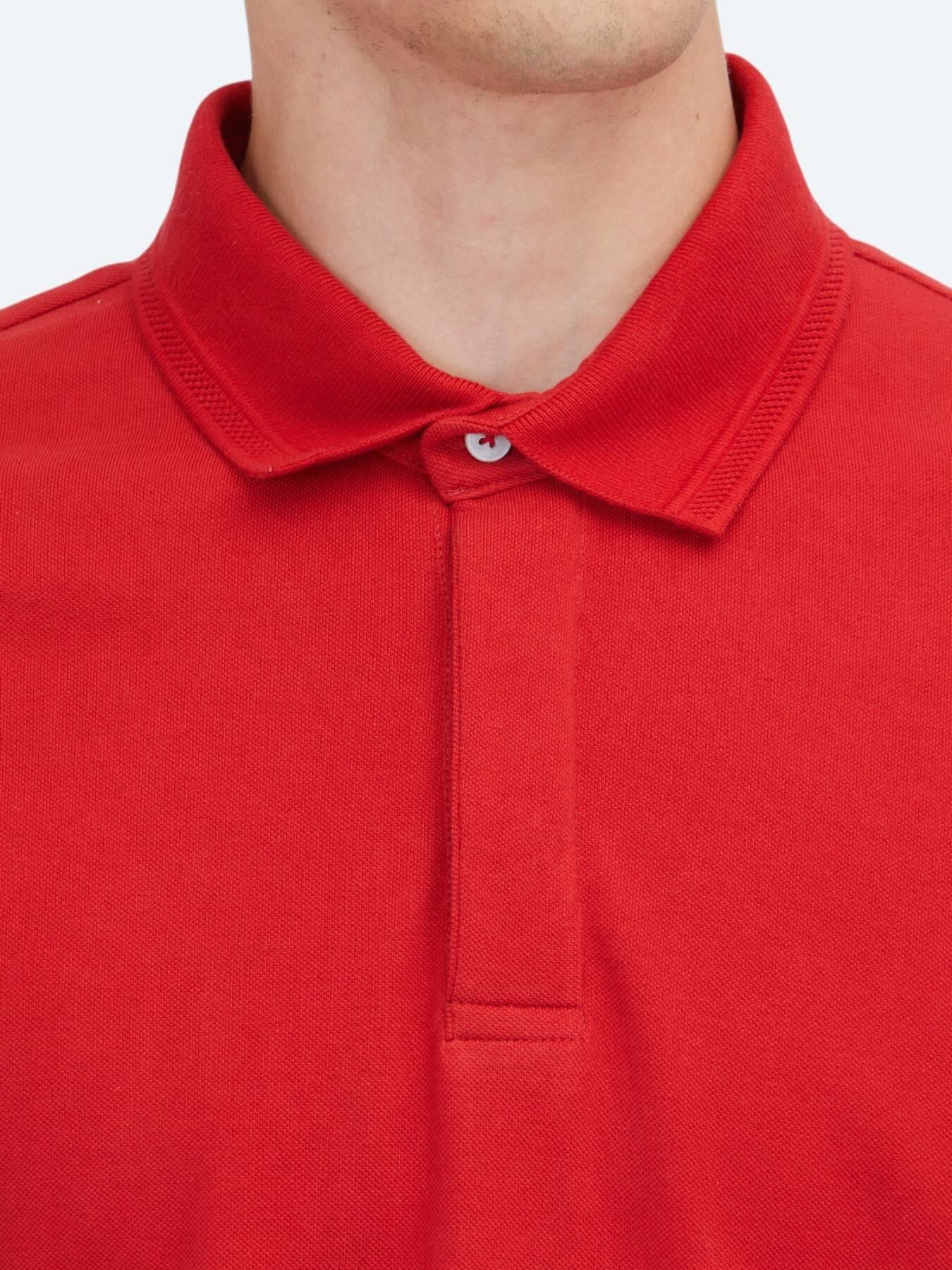 Kırmızı Düz %100 Pamuk T-shirt
