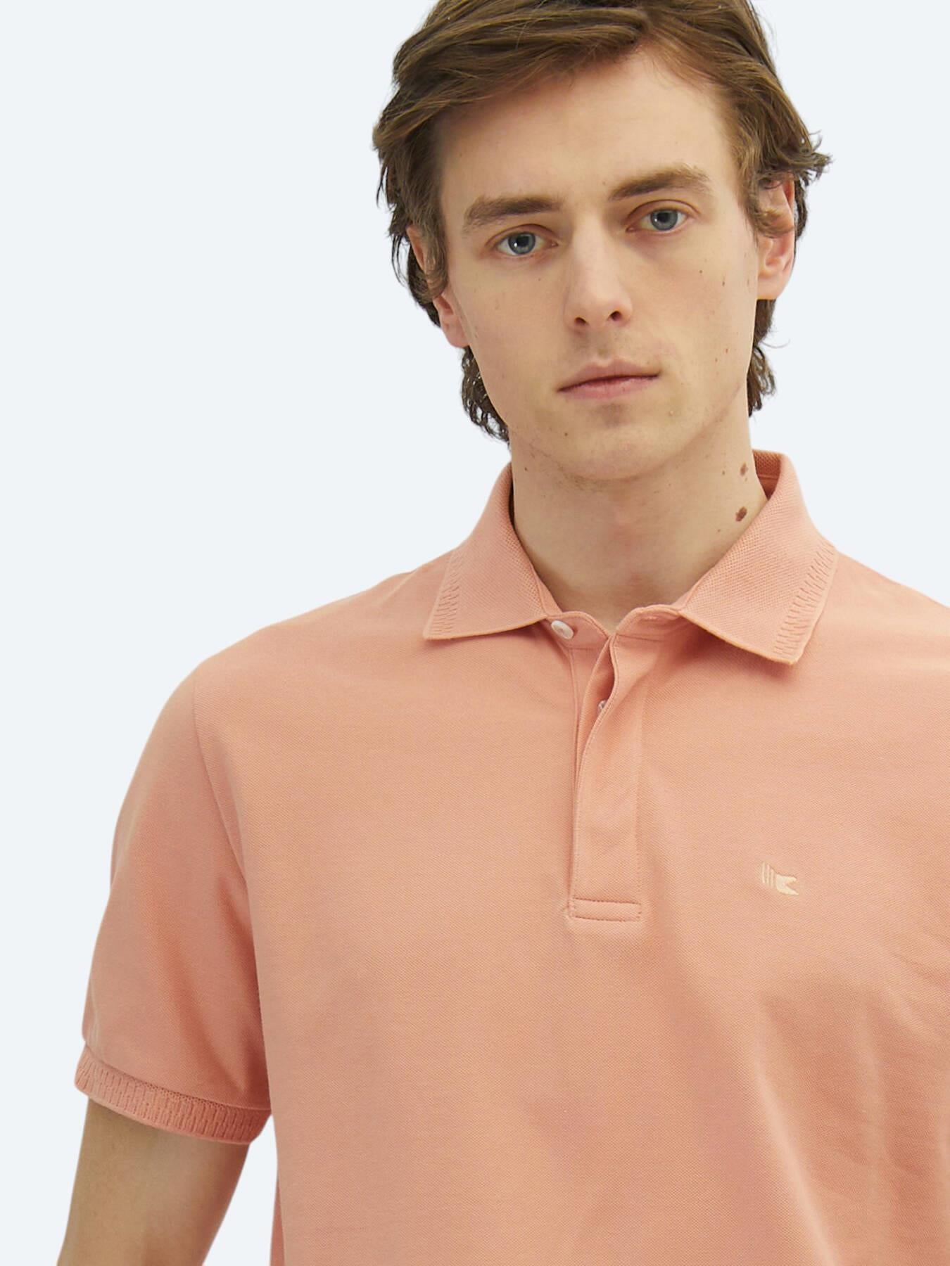 Somon Düz Polo Yaka %100 Pamuk T-shirt
