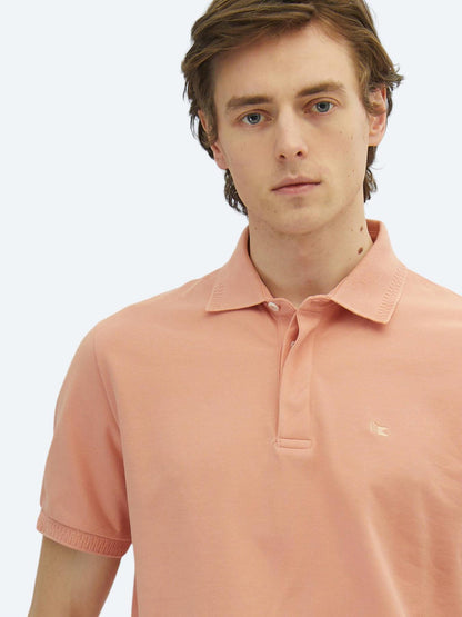 Somon Düz Polo Yaka %100 Pamuk T-shirt