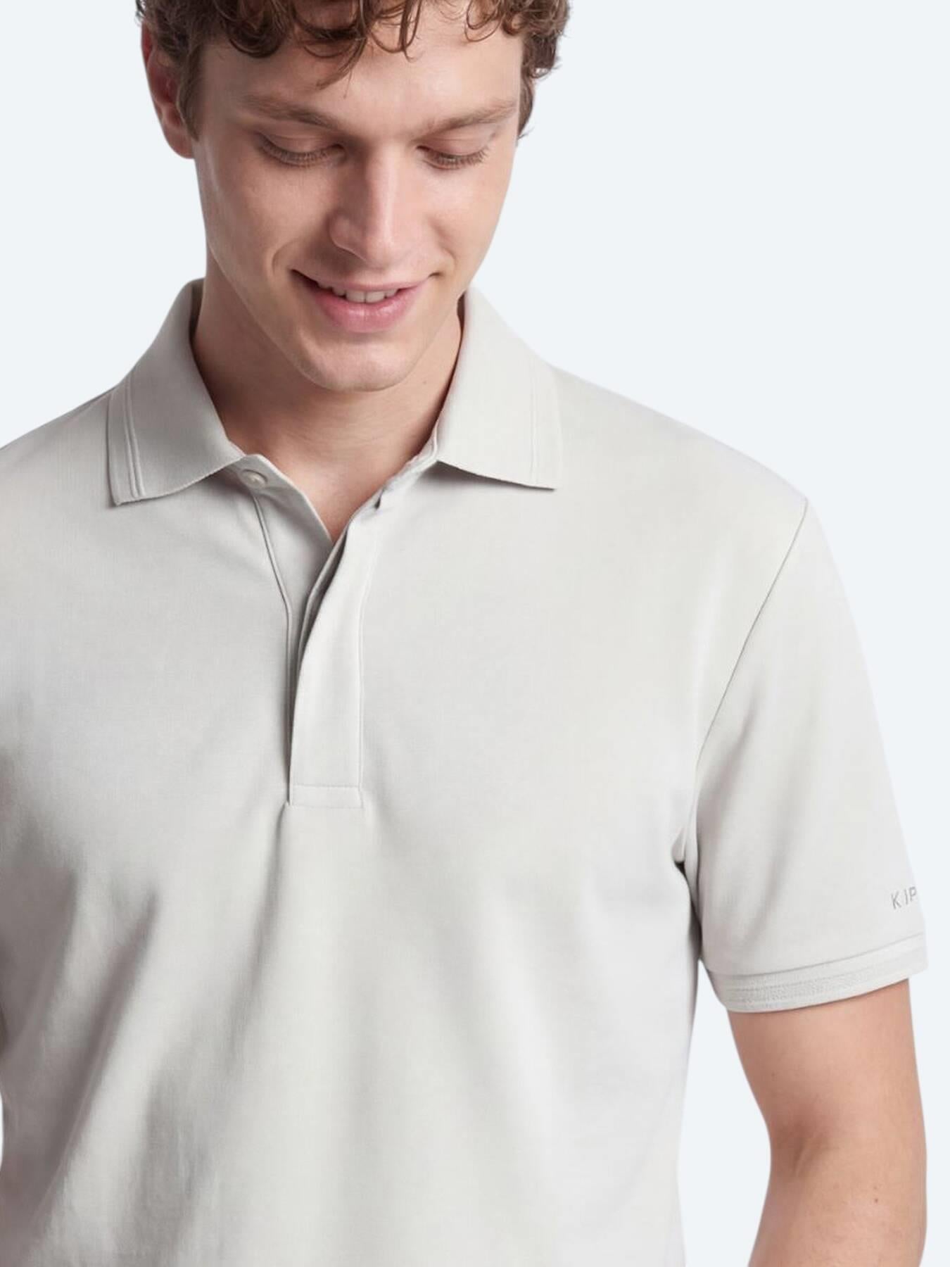 Kırık Beyaz Düz %100 Pamuk T-shirt