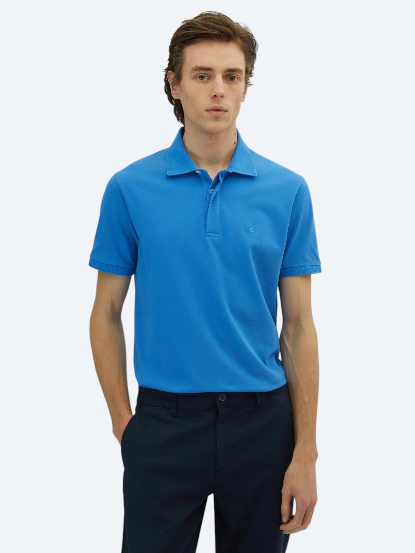 Saks Düz %100 Pamuk T-shirt