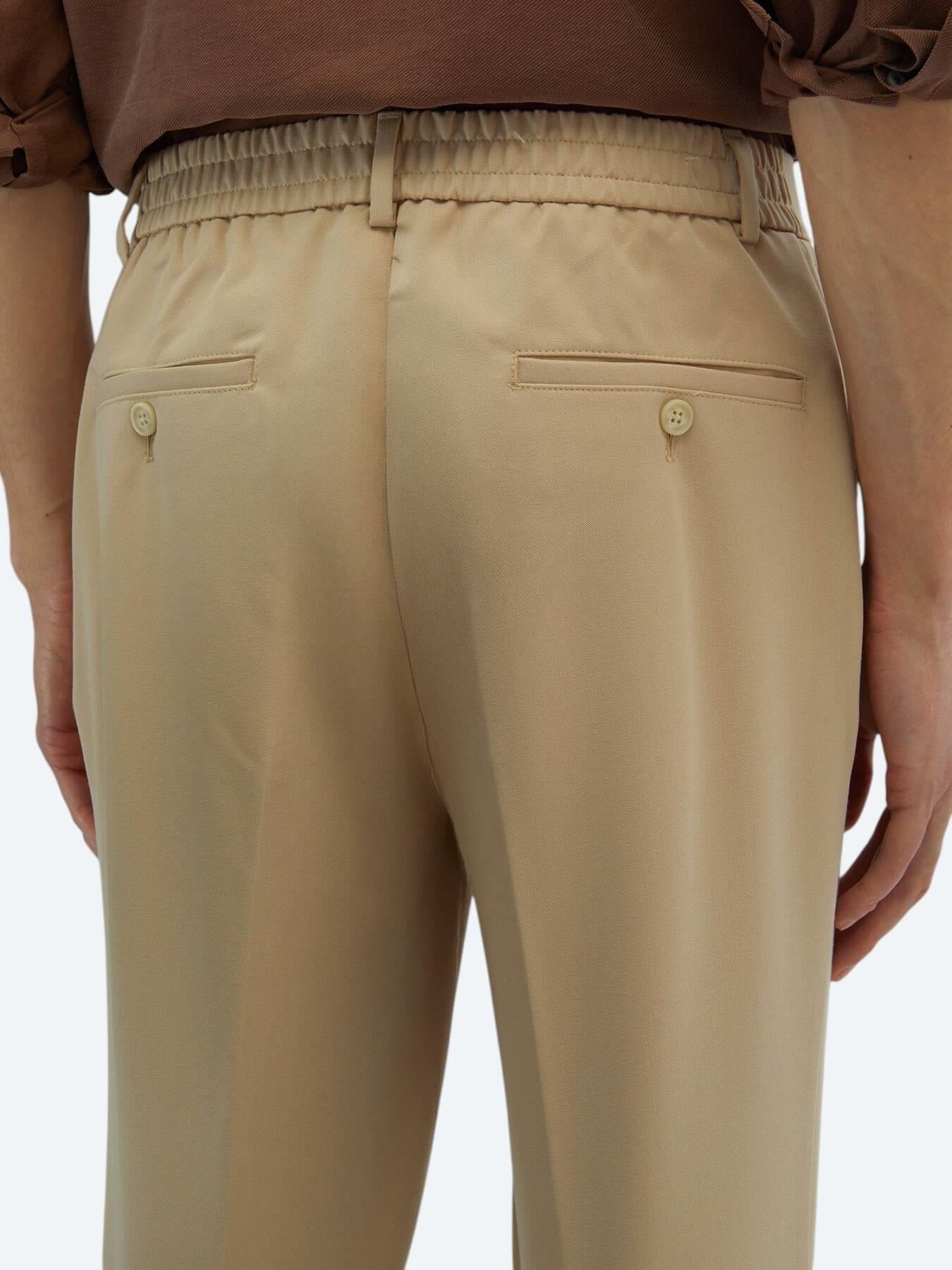 Bej Dokuma Jogging Fit Casual Pantolon