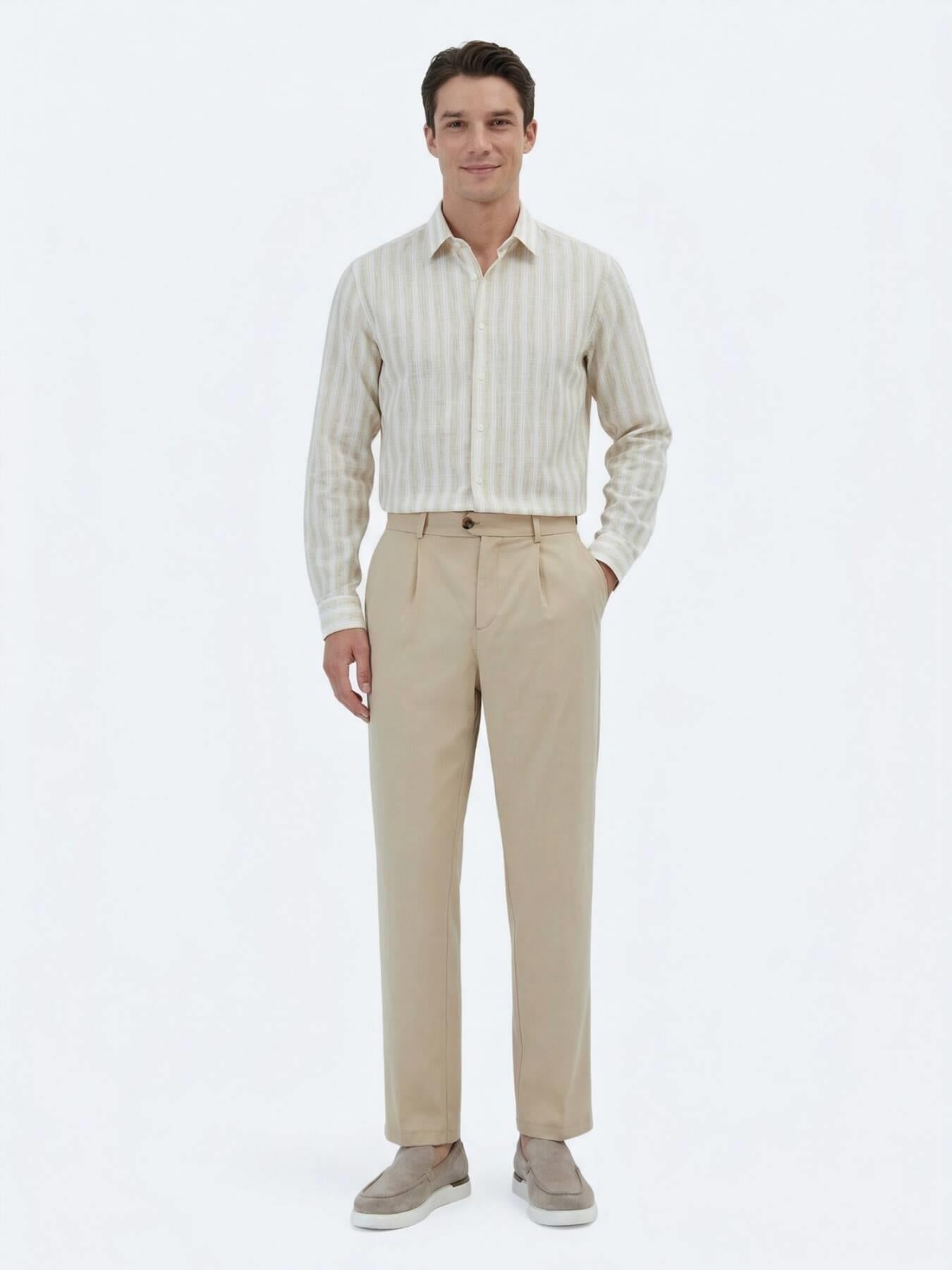 Deve Tüyü Dokuma Loose Fit Casual Pantolon
