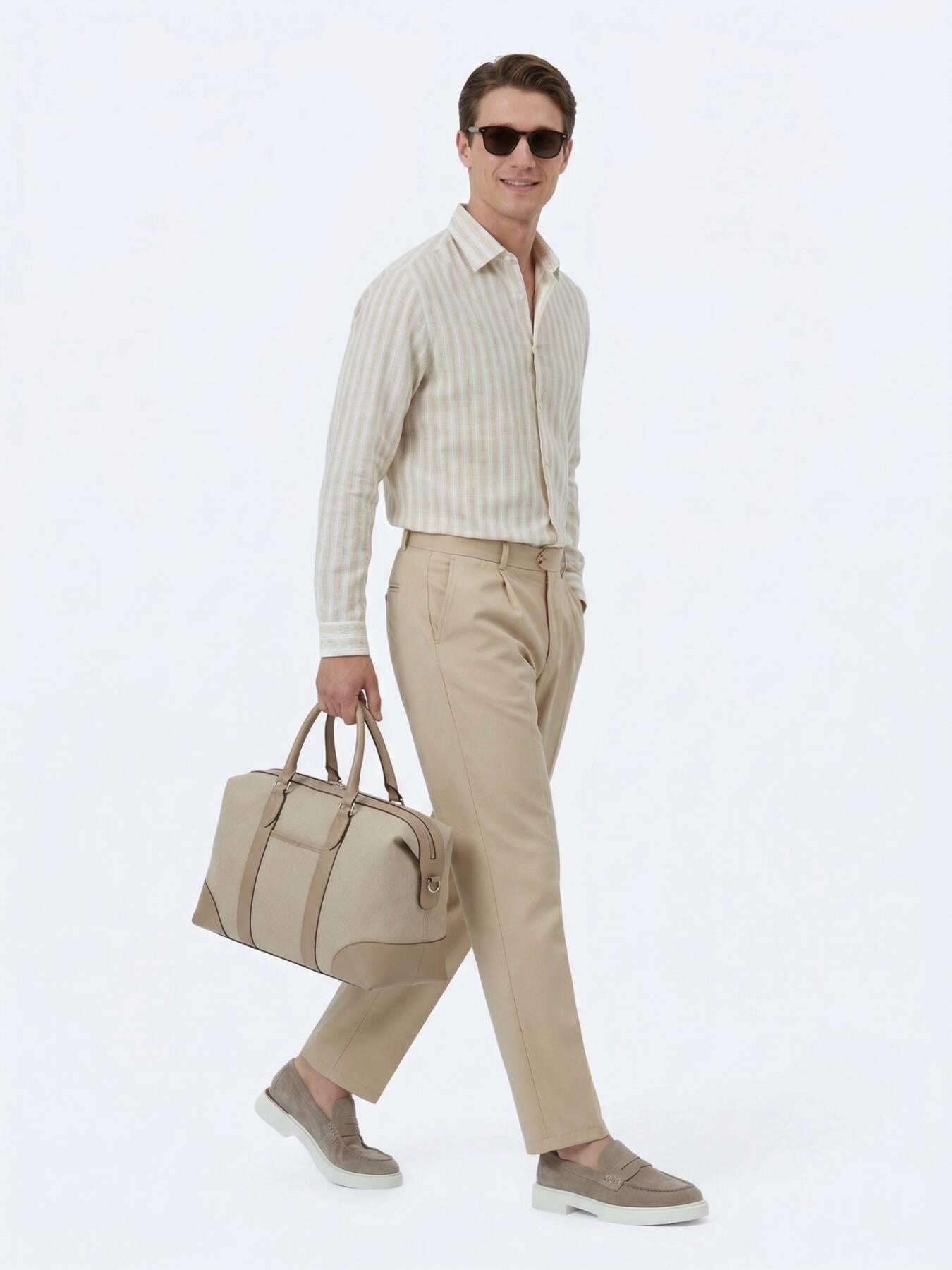 Deve Tüyü Dokuma Loose Fit Casual Pantolon
