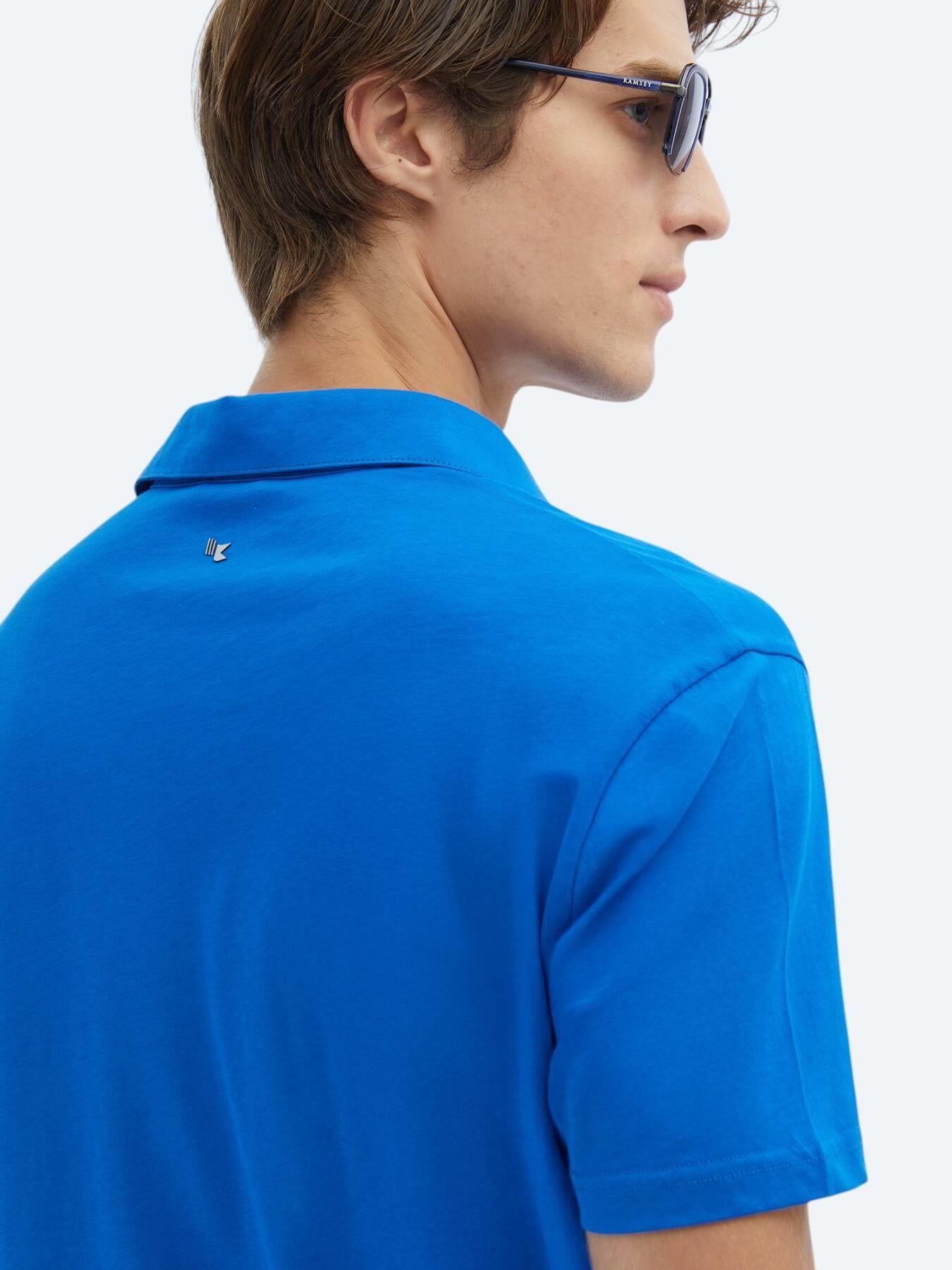 Saks Düz Polo Yaka %100 Pamuk T-shirt