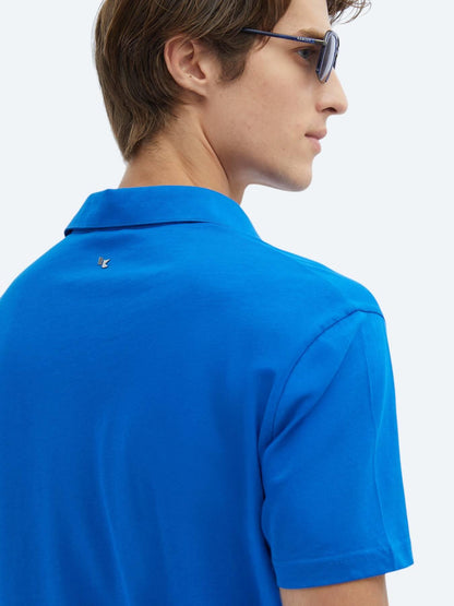 Saks Düz Polo Yaka %100 Pamuk T-shirt