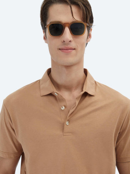 Vizon Düz Polo Yaka %100 Pamuk T-shirt