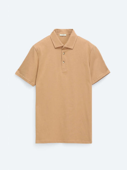 Vizon Düz Polo Yaka %100 Pamuk T-shirt
