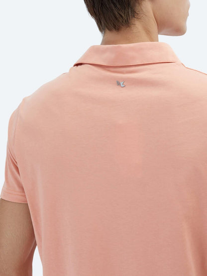 Somon Düz Polo Yaka %100 Pamuk T-shirt