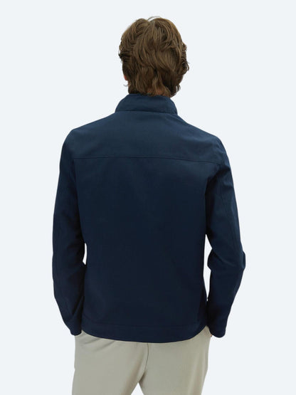 Lacivert Regular Fit Gizli Kapüşon Casual Dokuma Çift Taraflı Mont
