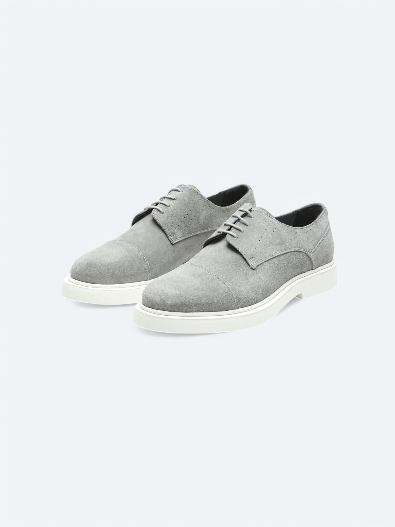 Gri Süet Smart Casual Ayakkabı
