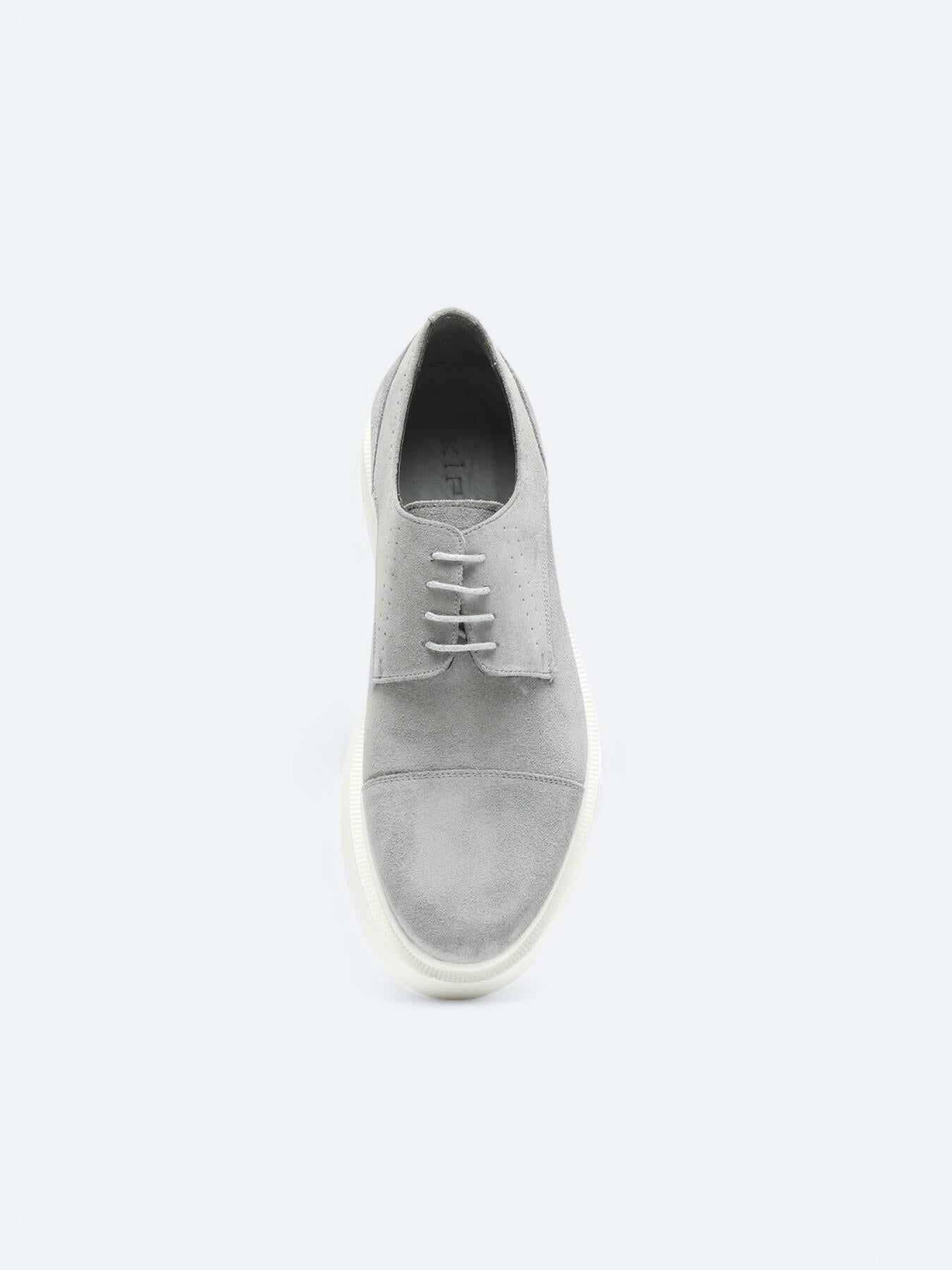 Gri Süet Smart Casual Ayakkabı