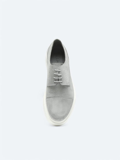 Gri Süet Smart Casual Ayakkabı