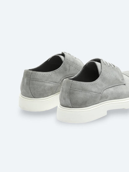 Gri Süet Smart Casual Ayakkabı