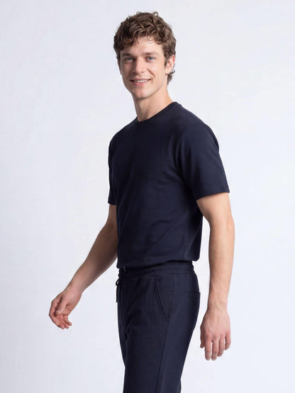 Lacivert Düz T-shirt