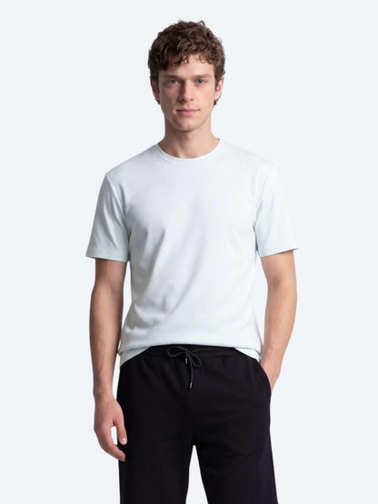 Ekru Düz T-shirt