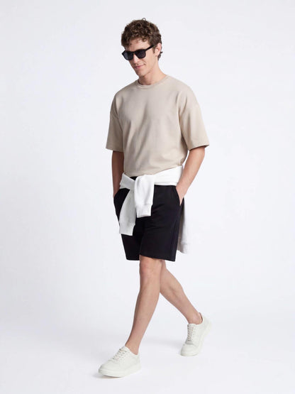 Bej Düz T-shirt
