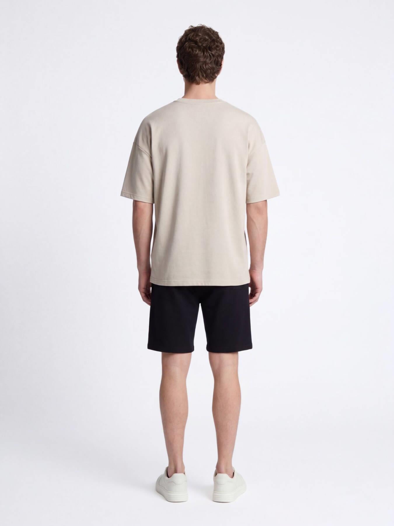 Bej Düz T-shirt