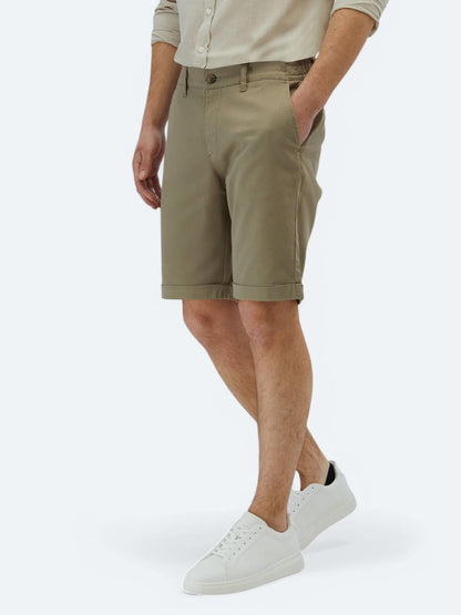 Vizon Düz Dokuma Slim Fit Casual Pamuk Karışımlı Bermuda