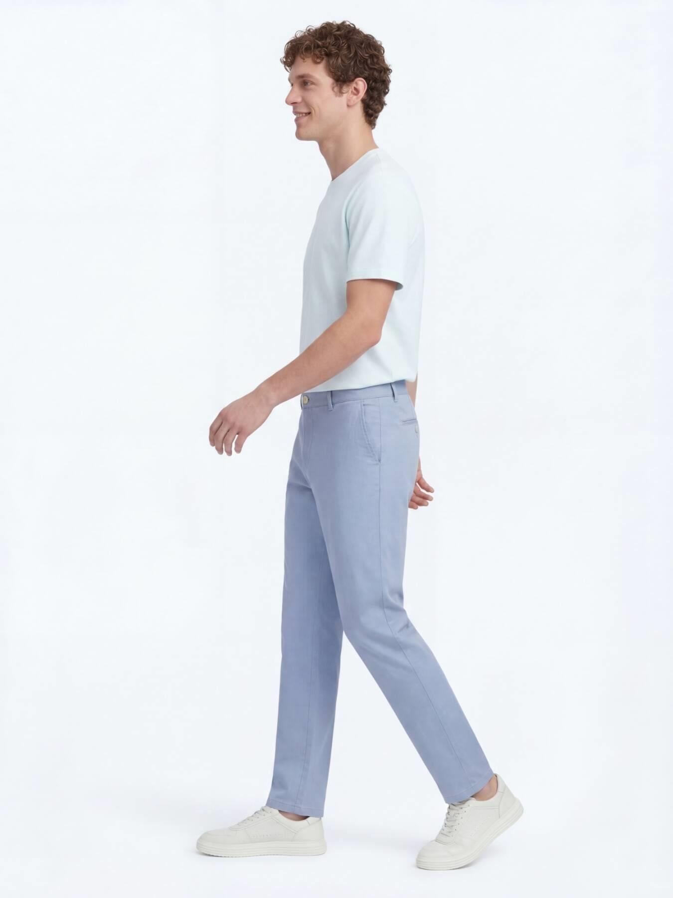 Mavi Dokuma Jogging Fit Casual Pamuk Karışımlı Pantolon