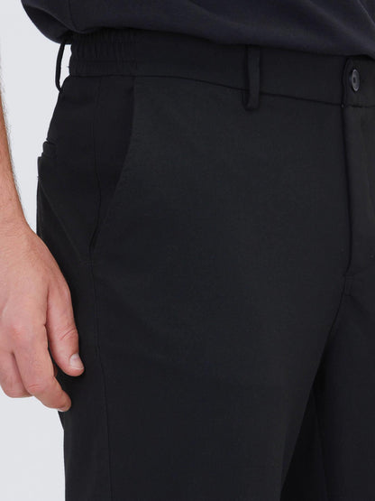Siyah Dokuma Jogging Fit Casual Pantolon