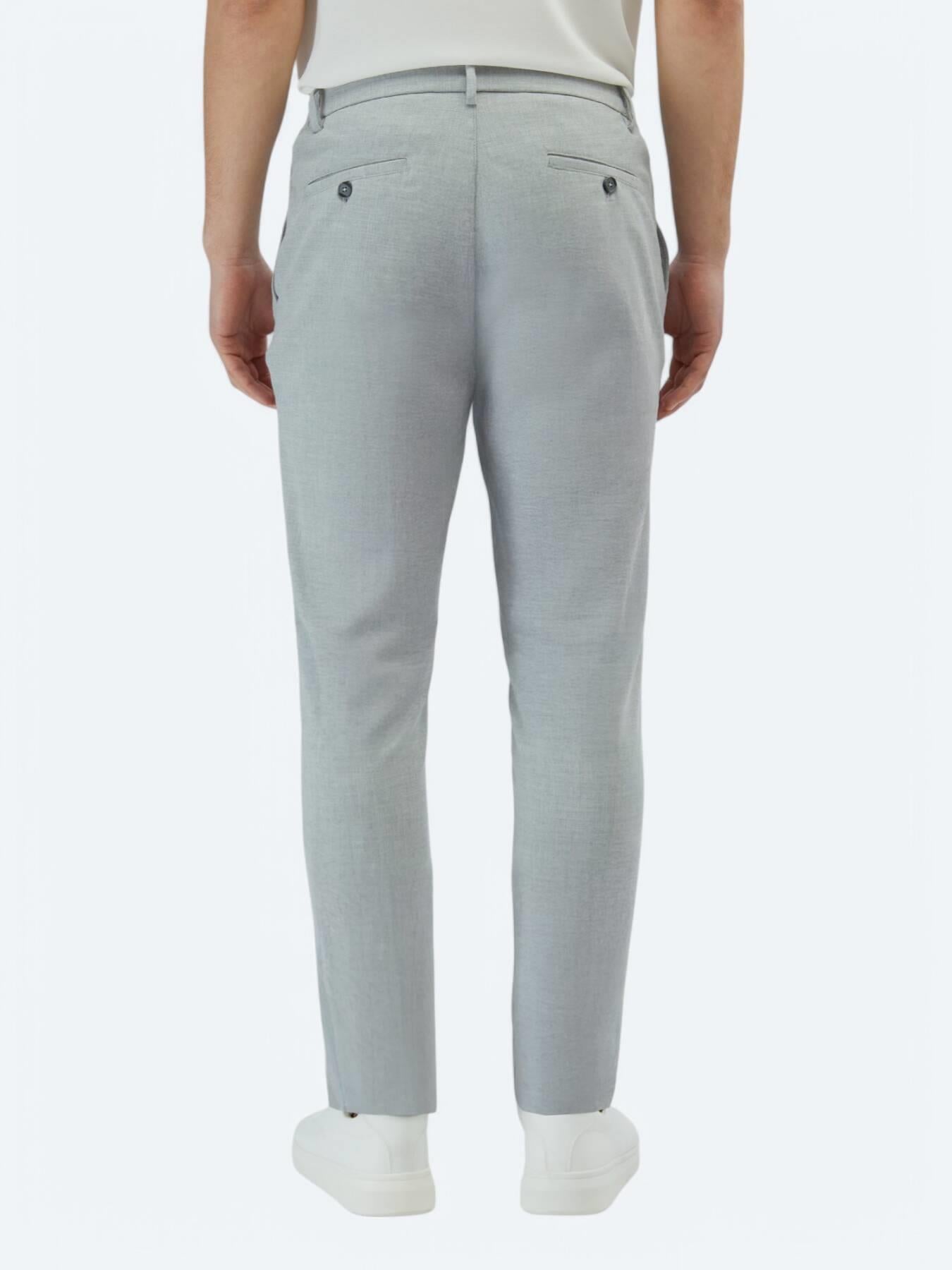 Gri Dokuma Jogging Fit Casual Pantolon