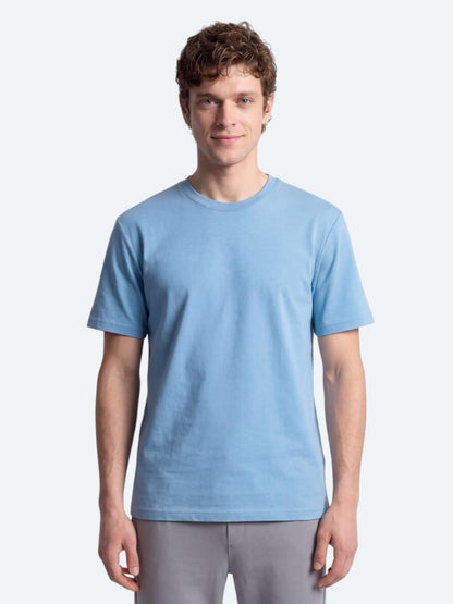 Mavi Düz T-shirt
