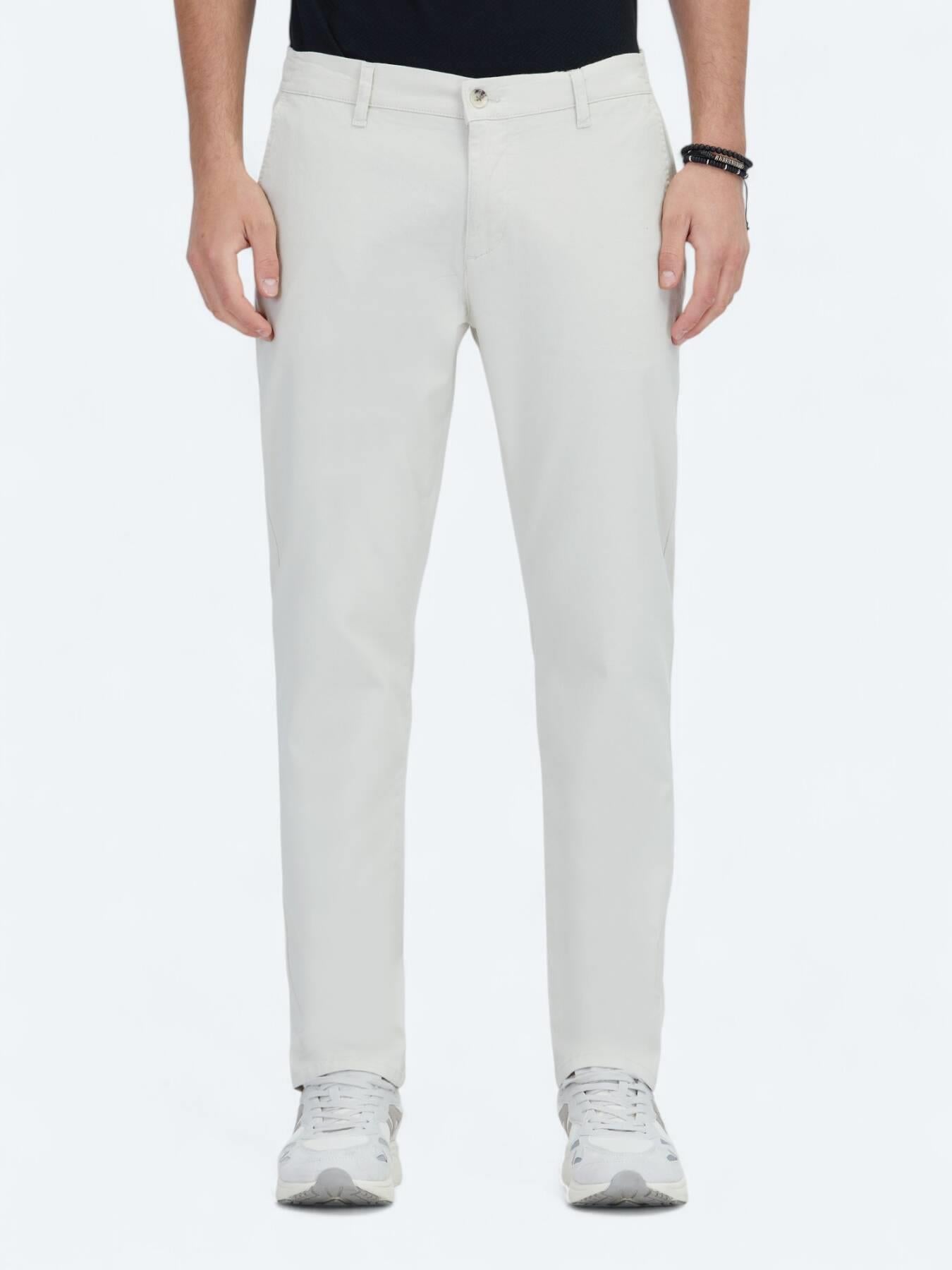 Taş Düz Dokuma Jogging Fit Casual Pamuk Karışımlı Pantolon