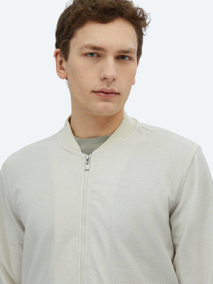 Bej Regular Fit Casual Örme Mont