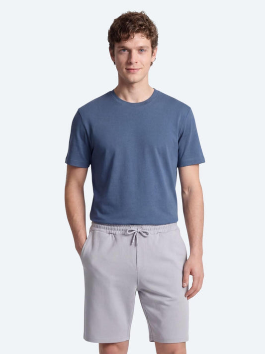 Indigo Düz T-shirt