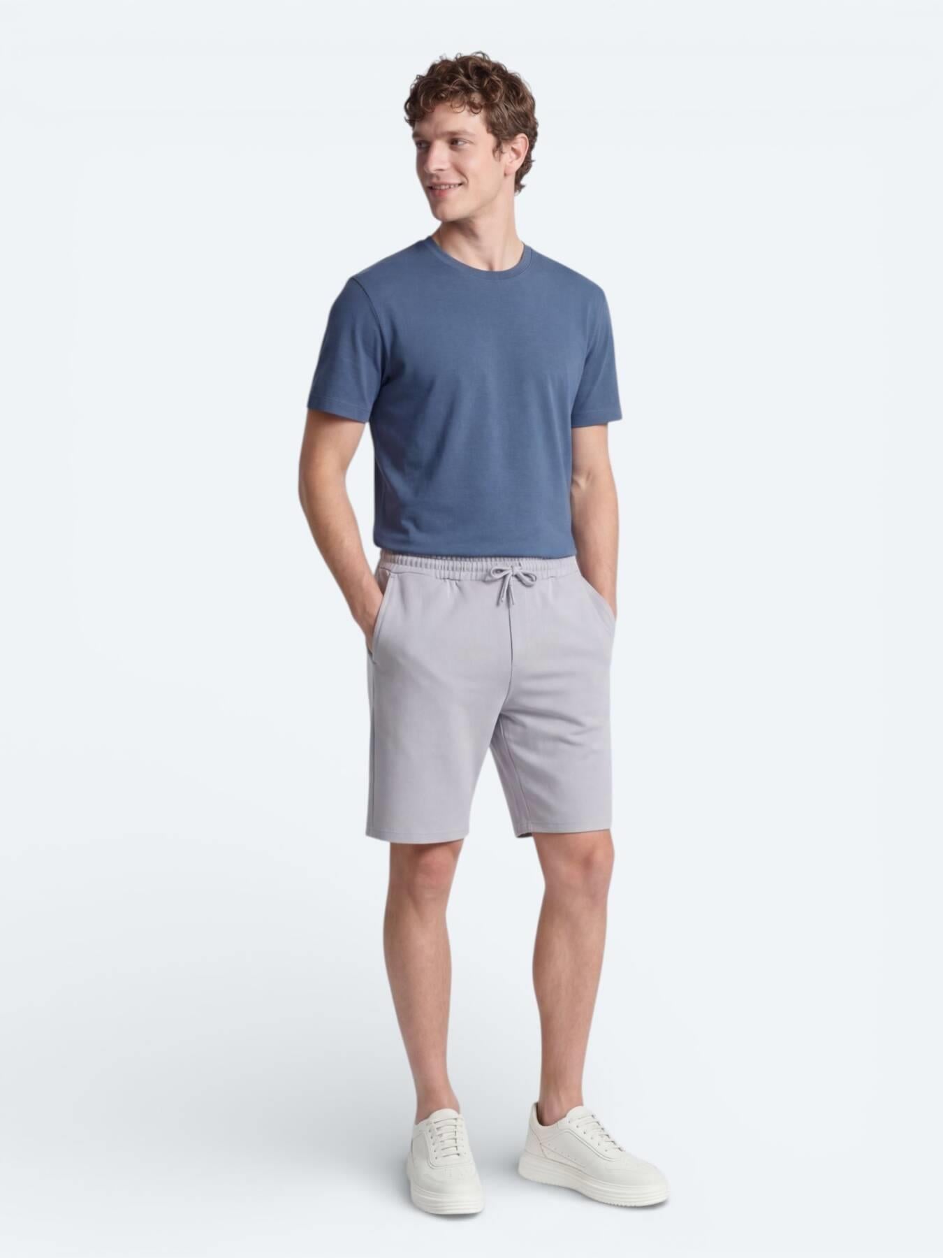 Indigo Düz T-shirt