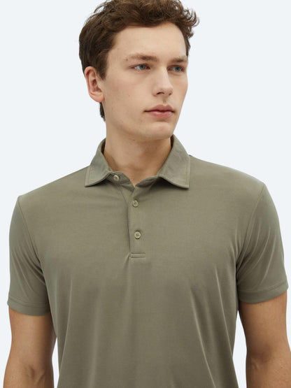 Haki Düz Polo Yaka T-shirt
