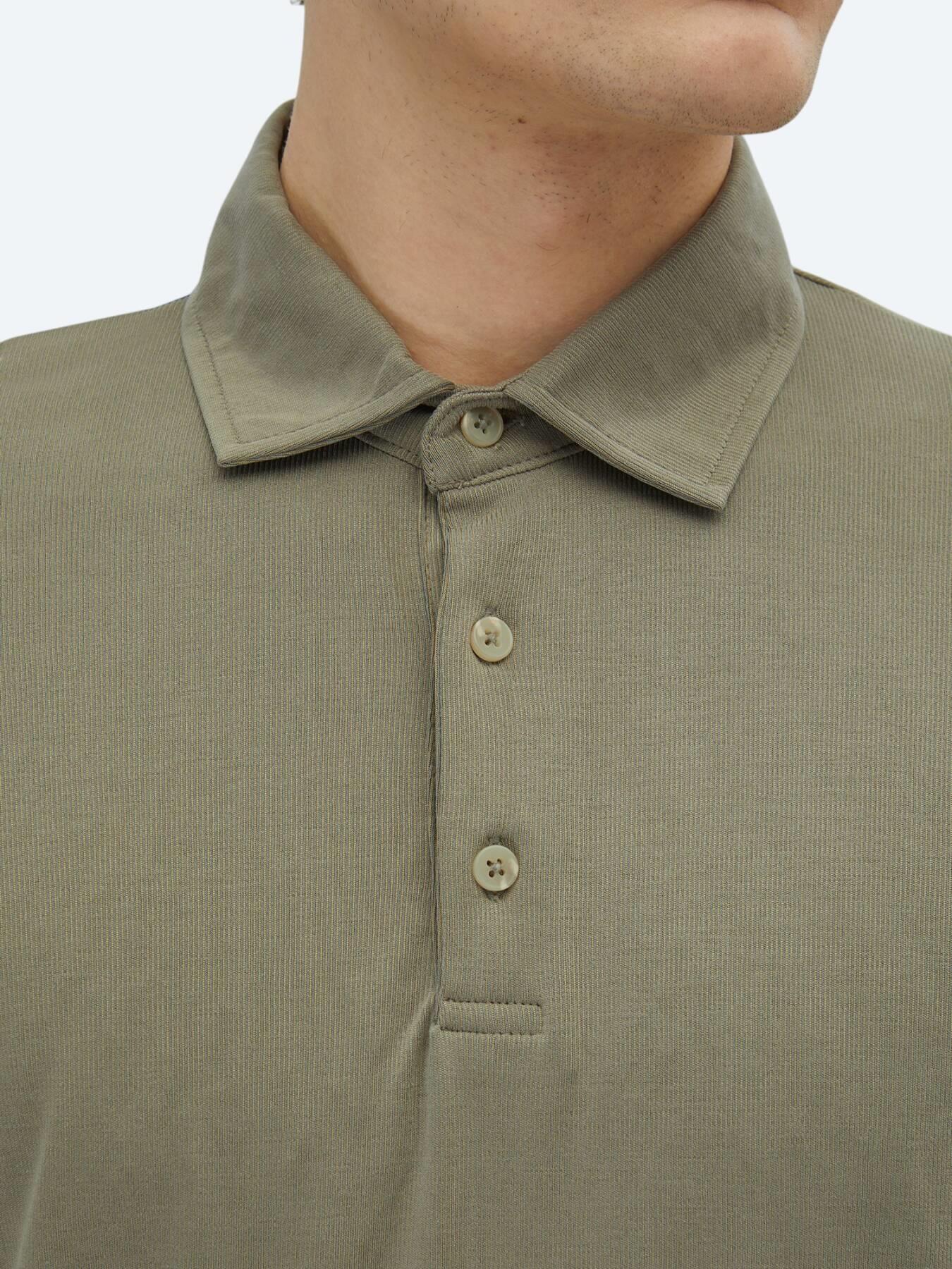 Haki Düz Polo Yaka T-shirt