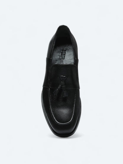 Siyah Deri Klasik Loafer
