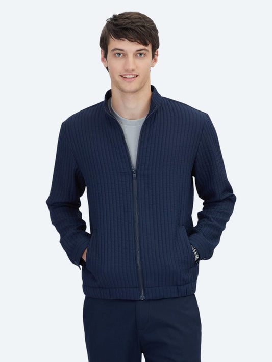 Lacivert Regular Fit Casual Dokuma Mont