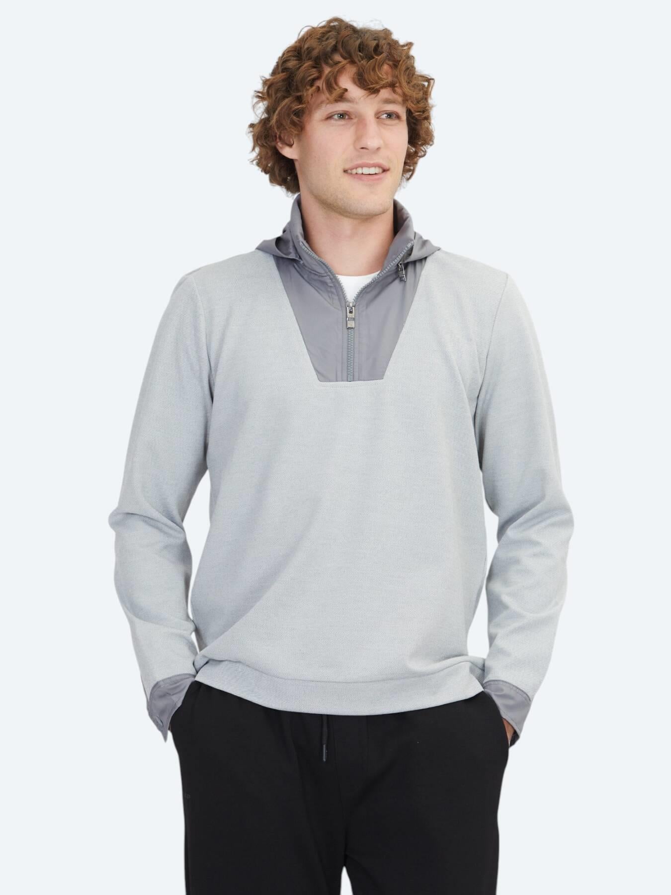 Gri Kapüşonlu Sweatshırt