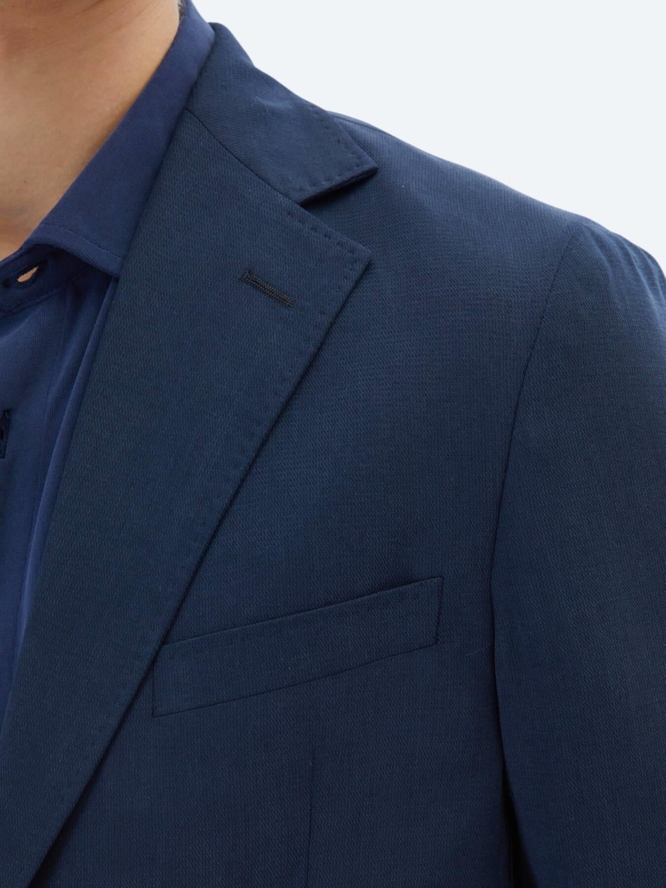 Lacivert Desenli Modern Fit Takım Elbise