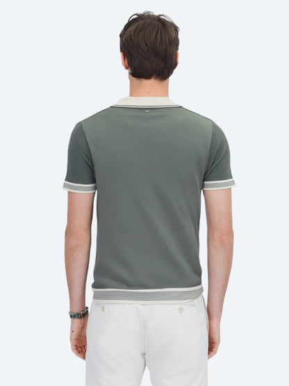Haki Polo Yaka Desenli Triko