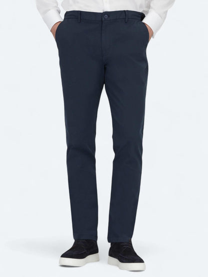 Lacivert Dokuma Jogging Fit Casual Pamuk Karışımlı Pantolon