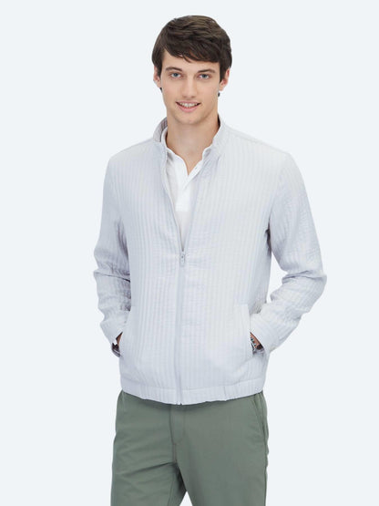 Gri Regular Fit Casual Dokuma Mont