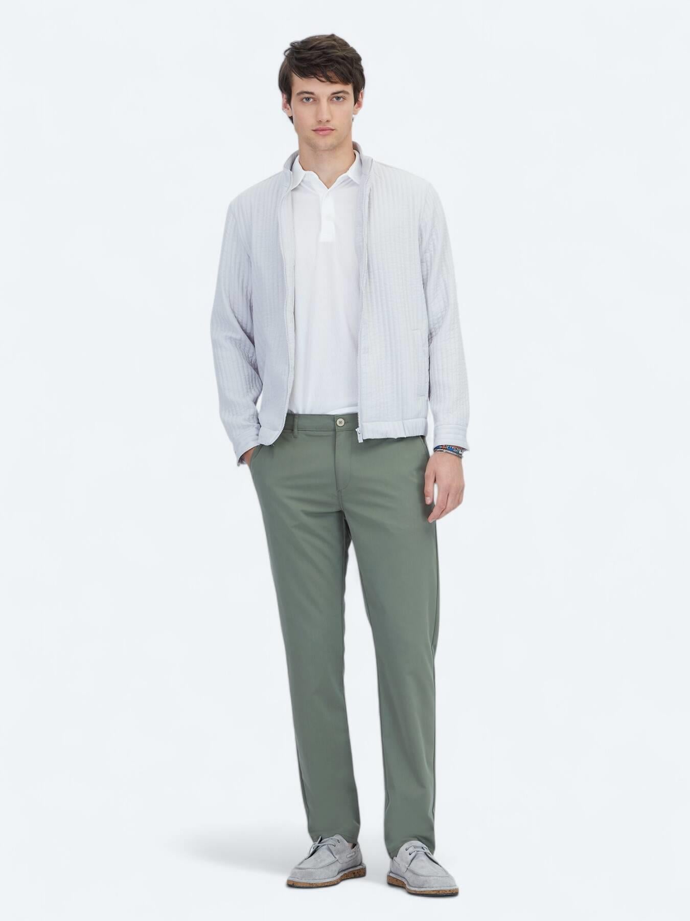 Gri Regular Fit Casual Dokuma Mont