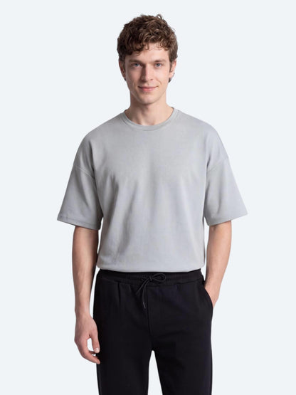 Gri Düz T-shirt