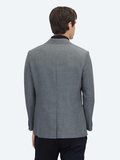 Antrasit Düz Modern Fit Yün Karışımlı Ceket