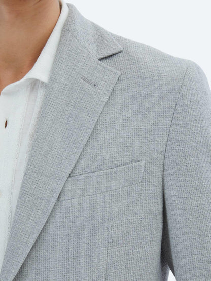 Gri Desenli Modern Fit Ceket