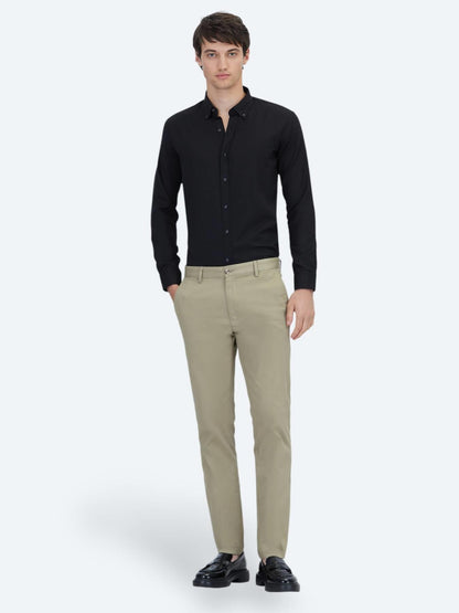Deve Tüyü Düz Dokuma Regular Fit Casual Pamuk Karışımlı Pantolon