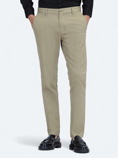 Deve Tüyü Düz Dokuma Regular Fit Casual Pamuk Karışımlı Pantolon